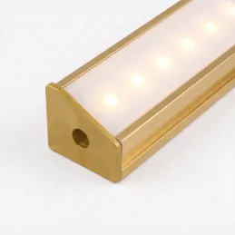 Lot de 2 embouts pour profilé LED d’angle ZARIA – avec trou / Doré