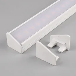 Lot de 2 embouts pour profilé LED d’angle ZARIA – sans trou / Blanc mat