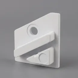 Lot de 2 embouts pour profilé LED d’angle ZARIA – avec trou / blanc mat
