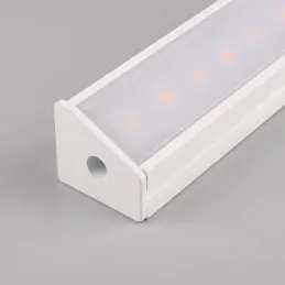Lot de 2 embouts pour profilé LED d’angle ZARIA – avec trou / blanc mat