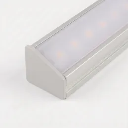 Lot de 2 embouts pour profilé LED d’angle ZARIA – sans trou / Gris