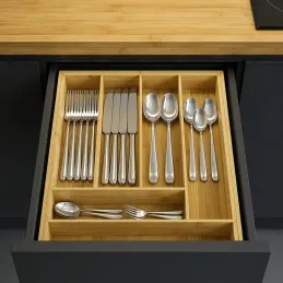 Range-couverts réglable en bois UNIOS / Bois de bambou