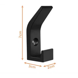 Set de 5 patères design ANDROMEDA / Noir mat
