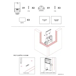 Serrure électronique à puce / Noir