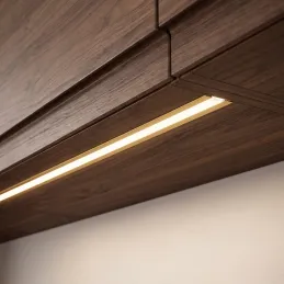 Profilé aluminium à encastrer ZARIA pour éclairage LED avec diffuseur opale / Doré