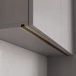 Profilé en aluminium à encastrer ZARIA pour éclairage LED avec diffuseur noir / Doré