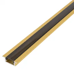 Profilé en aluminium à encastrer ZARIA pour éclairage LED avec diffuseur noir / Doré