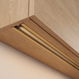 Profilé en aluminium à encastrer ZARIA pour éclairage LED avec diffuseur noir / Doré