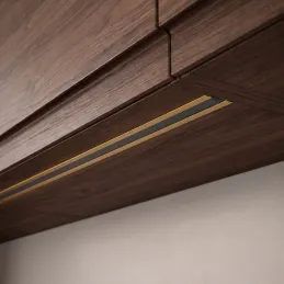 Profilé en aluminium à encastrer ZARIA pour éclairage LED avec diffuseur noir / Doré