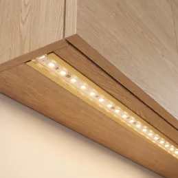 Profilé en aluminium à encastrer ZARIA pour éclairage LED avec diffuseur transparent / Doré