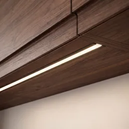 Profilé encastrable en aluminium ZARIA pour éclairage LED avec diffuseur opale / Noir mat