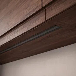 Profilé LED encastrable en aluminium ZARIA avec diffuseur noir / Noir mat