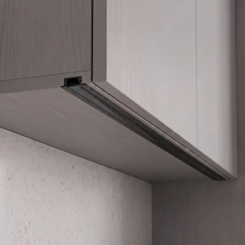 Profilé LED encastrable en aluminium ZARIA avec diffuseur noir / Noir mat