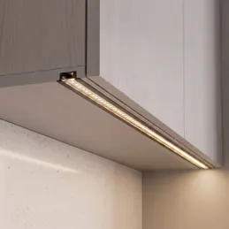 Profilé encastrable en aluminium ZARIA pour éclairage LED avec cache transparent / Noir mat