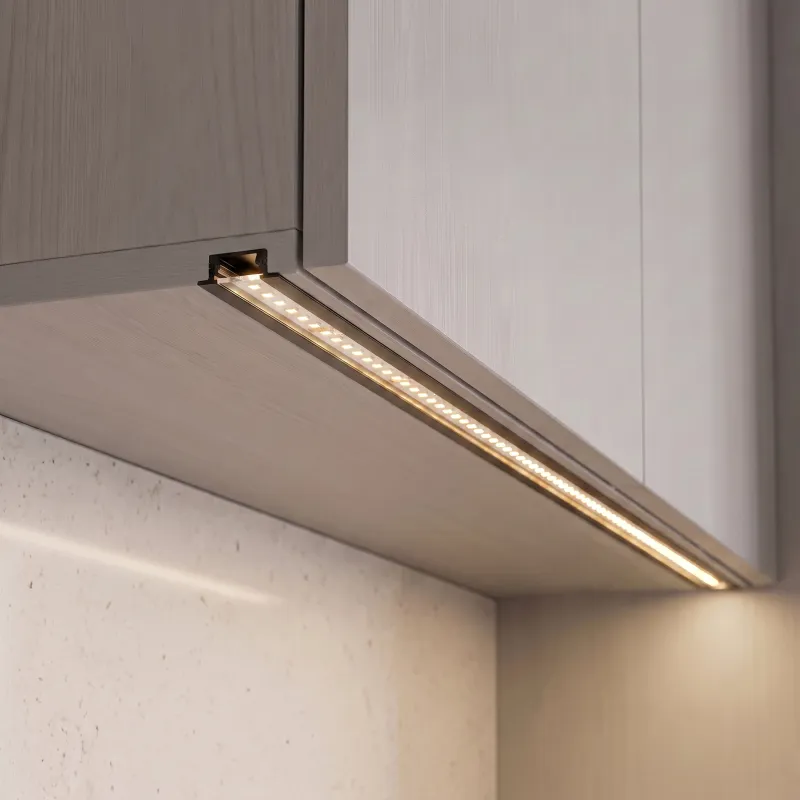 Profilé encastrable en aluminium ZARIA pour éclairage LED avec cache transparent / Noir mat
