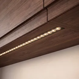 Profilé encastrable en aluminium ZARIA pour éclairage LED avec cache transparent / Noir mat