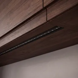 Profilé encastrable en aluminium ZARIA pour éclairage LED avec cache transparent / Noir mat