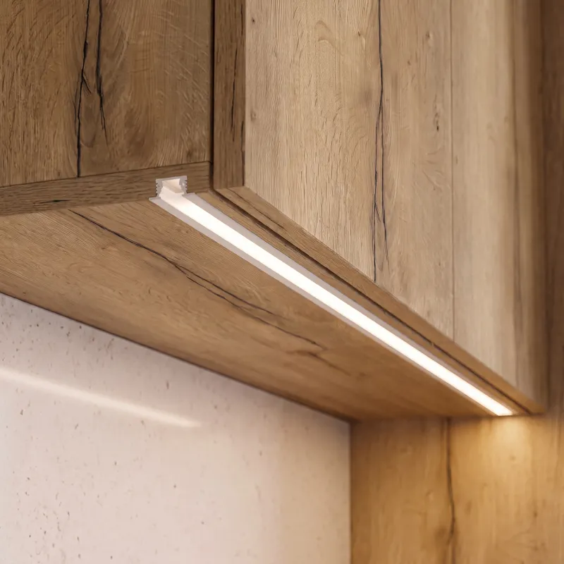 Profilé LED encastrable en aluminium ZARIA avec diffuseur opale / Blanc mat