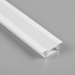 Profilé LED encastrable en aluminium ZARIA avec diffuseur opale / Blanc mat