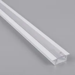 Profilé aluminium encastrable ZARIA pour éclairage LED avec diffuseur transparent / Blanc mat