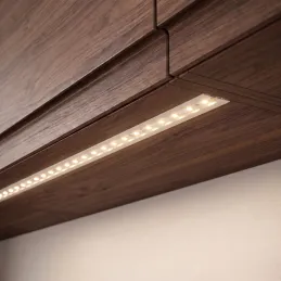Profilé aluminium encastrable ZARIA pour éclairage LED avec diffuseur transparent / Blanc mat