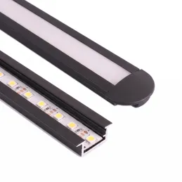 Lot de 2 embouts pour profilé encastrable ZARIA / Noir mat