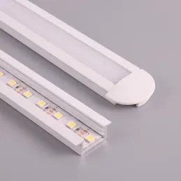 Set de 2 embouts pour profilé à encastrer ZARIA / Blanc mat