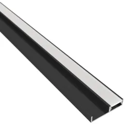 Profilé en aluminium pour éclairage LED de plinthe ARIANA avec diffuseur dépoli / Noir mat