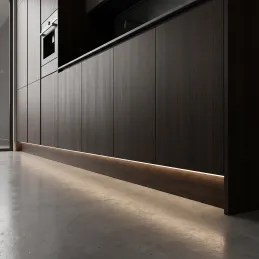 Barre en aluminium pour l’éclairage LED de plinthe ARIANA avec cache dépoli / Aluminium