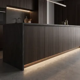 Barre en aluminium pour l’éclairage LED de plinthe ARIANA avec cache dépoli / Aluminium