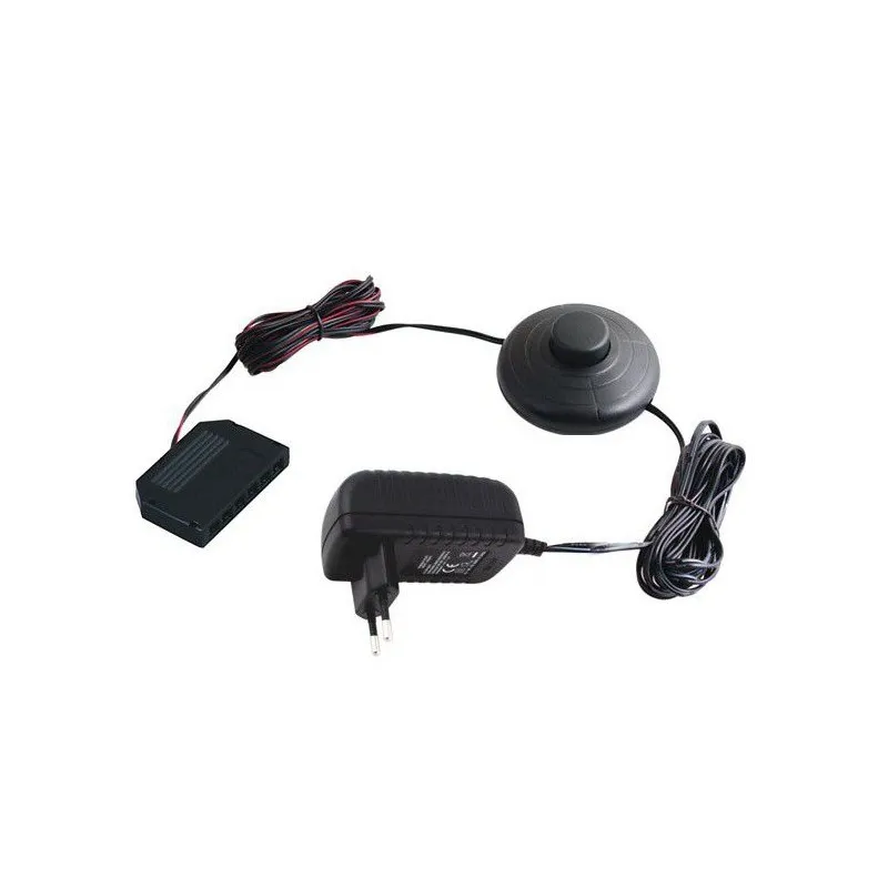 Transformateur LED (adaptateur secteur) 12 V MINI / avec connecteurs de sortie et interrupteur au pied