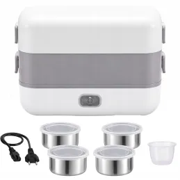 Lunch box électrique chauffant MARADO avec récipients / Blanc