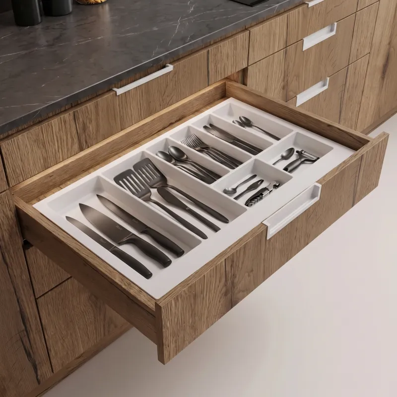 Range-couverts pour tiroir PEGAS / Blanc mat