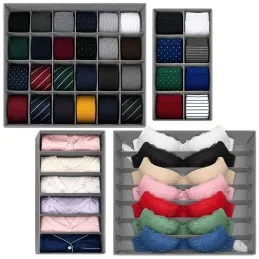 Ensemble de 4 boîtes de rangement pour armoire LORD / Gris
