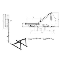 Mécanisme à ressort de levage pour espace de rangement du canapé / Blanc mat