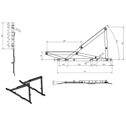 Mécanisme de levage de lit à vérins à gaz ORIA MAXI / Anthracite