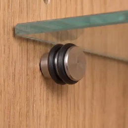 Support d’étagère en verre avec joint LANNA 3 mm / Nickel – 10 pièces