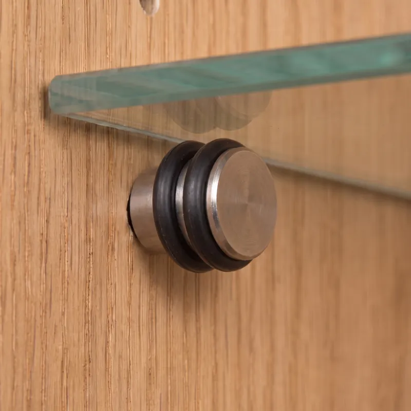Support d’étagère en verre avec joint LANNA 3 mm / Nickel – 10 pièces