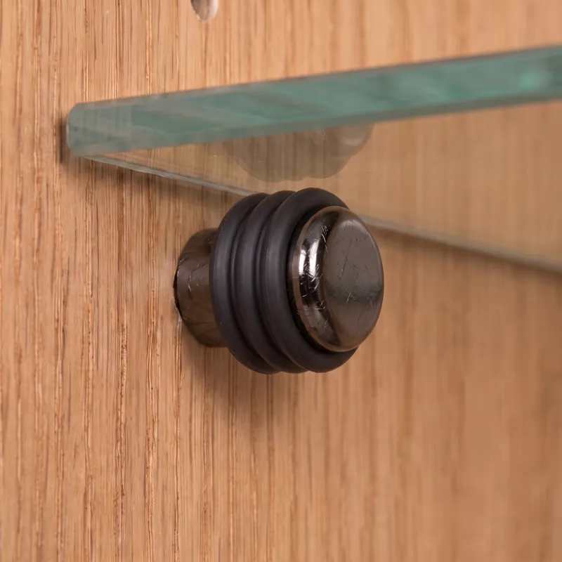 Support d’étagère en verre avec joint LANNA 3 mm / Nickel noir – 10 pièces