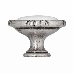 Bouton de meuble VIVALDI mini / Vieux argent