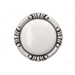 Bouton de meuble VIVALDI mini / Vieux argent