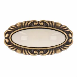 Bouton de meuble VIVALDI long / Vieux laiton