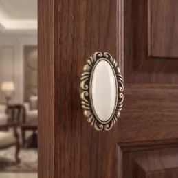 Bouton de meuble VIVALDI long / Vieux laiton