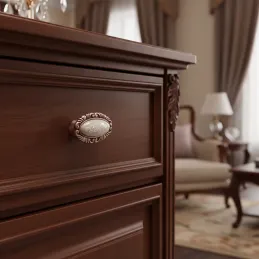Bouton de meuble VIVALDI long / Vieux rose