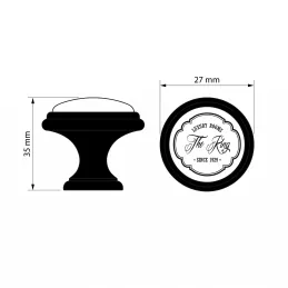 Bouton de meuble KING / Vieux argent