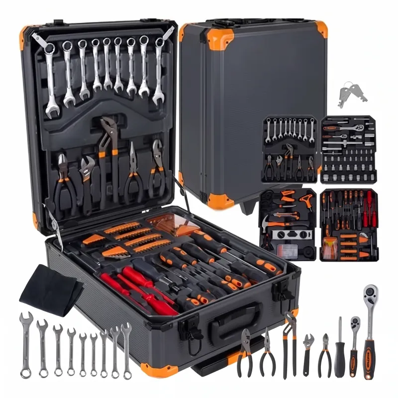 Set d'outils 1000 pièces avec chariot en aluminium / Anthracite