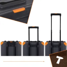 Set d'outils 1000 pièces avec chariot en aluminium / Anthracite