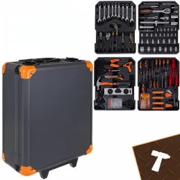 Set d'outils 1000 pièces avec chariot en aluminium / Anthracite