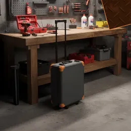 Set d'outils 1000 pièces avec chariot en aluminium / Anthracite