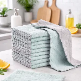 Lot de chiffons en microfibre TOPCLEAN - 10 pièces